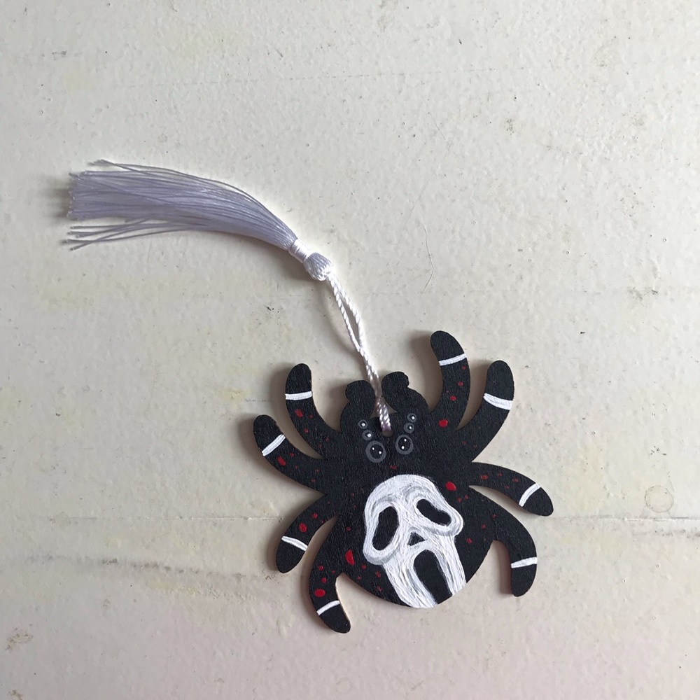 Horror spider bookmark or ornament